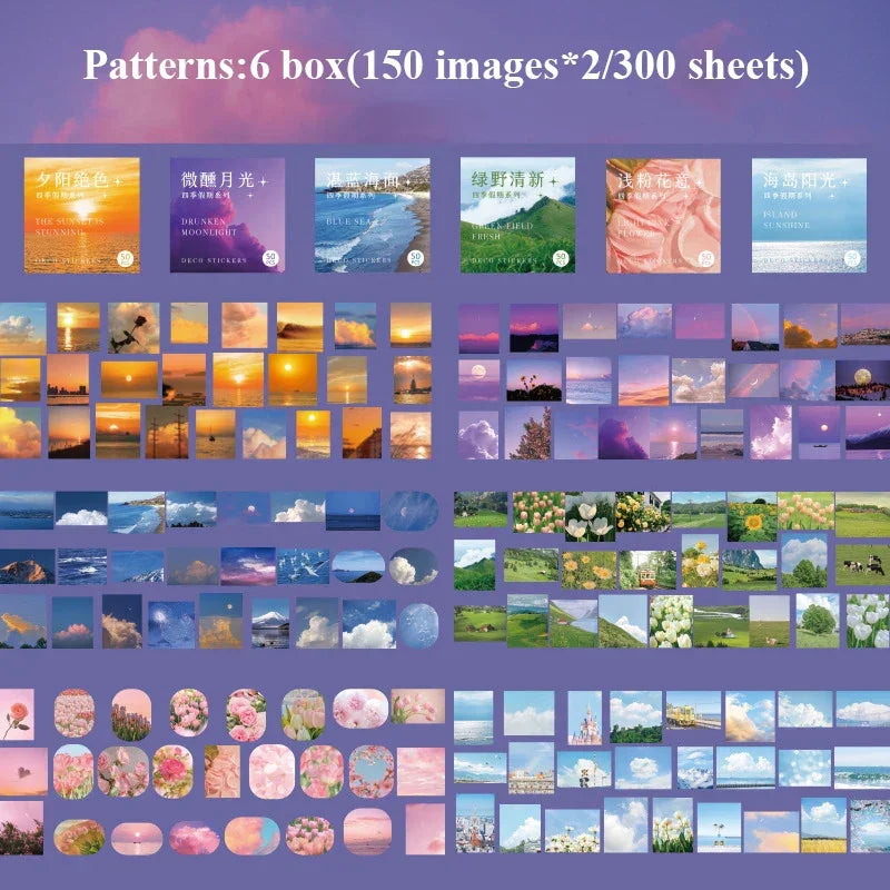 Buy The Best By Artsulli - Art is Long Life Short - JIANQI 300pcs/pack Cute Stickers Film Paper Junk Journal Collage DIY Photo Album Craft