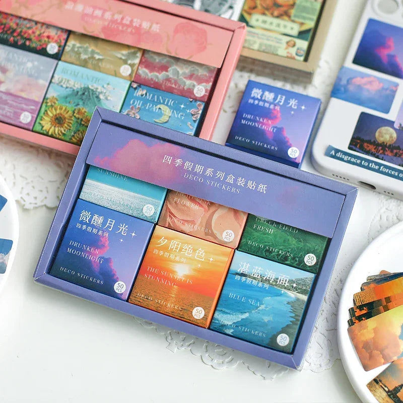 Buy The Best By Artsulli - Art is Long Life Short - JIANQI 300pcs/pack Cute Stickers Film Paper Junk Journal Collage DIY Photo Album Craft