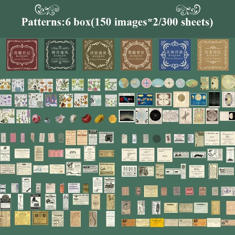 Buy The Best By Artsulli - Art is Long Life Short - Jouramm 300pcs/pack Cute Stickers Film Paper Junk Journal Collage DIY Photo Album Craft