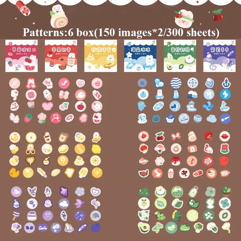 Buy The Best By Artsulli - Art is Long Life Short - Jouramm 300pcs/pack Cute Stickers Film Paper Junk Journal Collage DIY Photo Album Craft