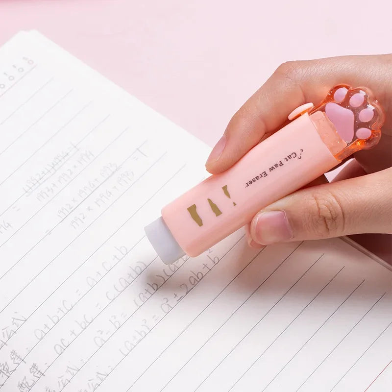 Buy The Best By Artsulli - Art is Long Life Short - Kawaii Retractable Eraser Cute Cat Korean Stationery Rubber Drawing Erasers Children’s