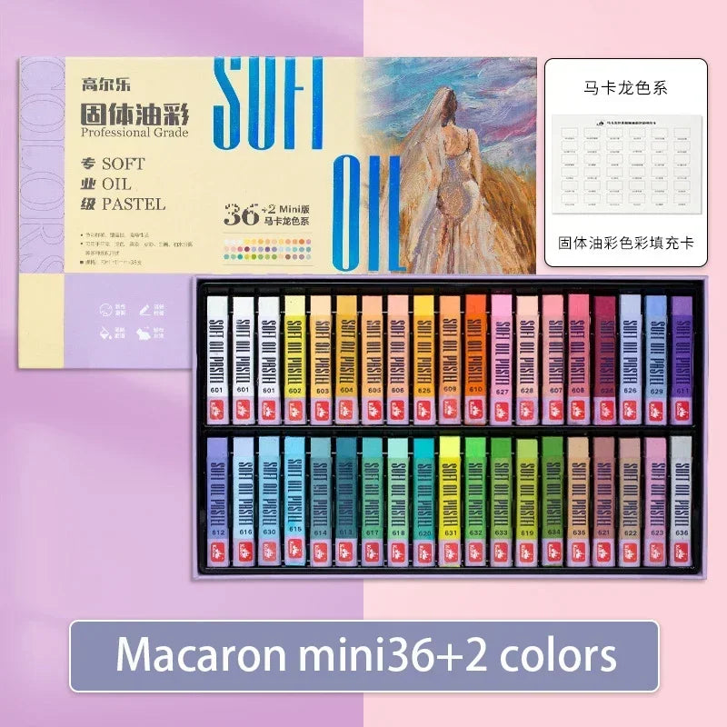 Buy The Best By Artsulli - Art is Long Life Short - Kuelox Artistic Soft Oil Pastels Mini Professional Solid Oily Water-Soluble Painting
