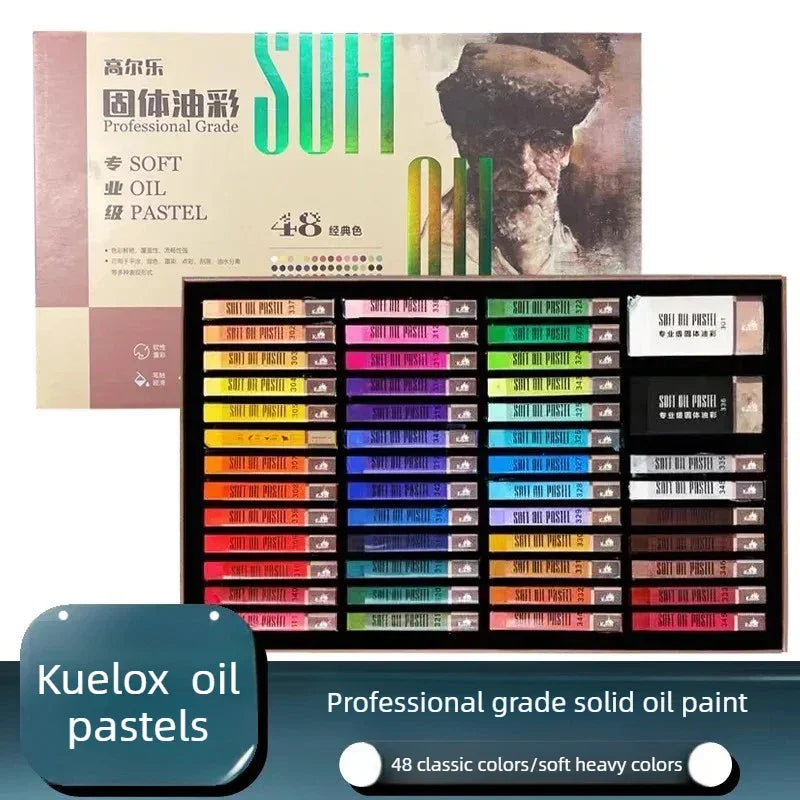 Buy The Best By Artsulli - Art is Long Life Short - Kuelox Artistic Soft Oil Pastels Mini Professional Solid Oily Water-Soluble Painting