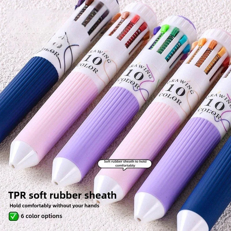 Buy The Best By Artsulli - Art is Long Life Short - LANGUO 28/30 Colors Ballpoint Pen 0.8mm Cartoon Soft Grip Press for Drawing Multicolor