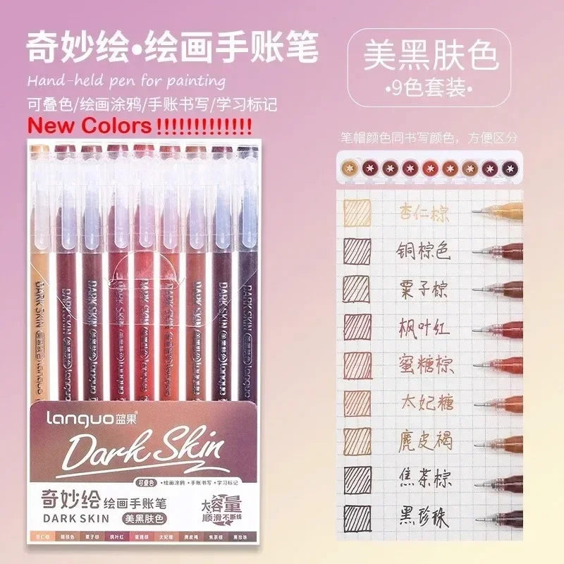 Buy The Best By Artsulli - Art is Long Life Short - LANGUO 288/9 Colors Direct Liquid Acrylic Markers Brush Marker Pen for Painting Stone