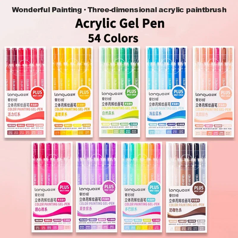 Buy The Best By Artsulli - Art is Long Life Short - Languo 3D Acrylic Gel Pen Large Capacity 1.0mm Painting Drawing Markers Writing Student