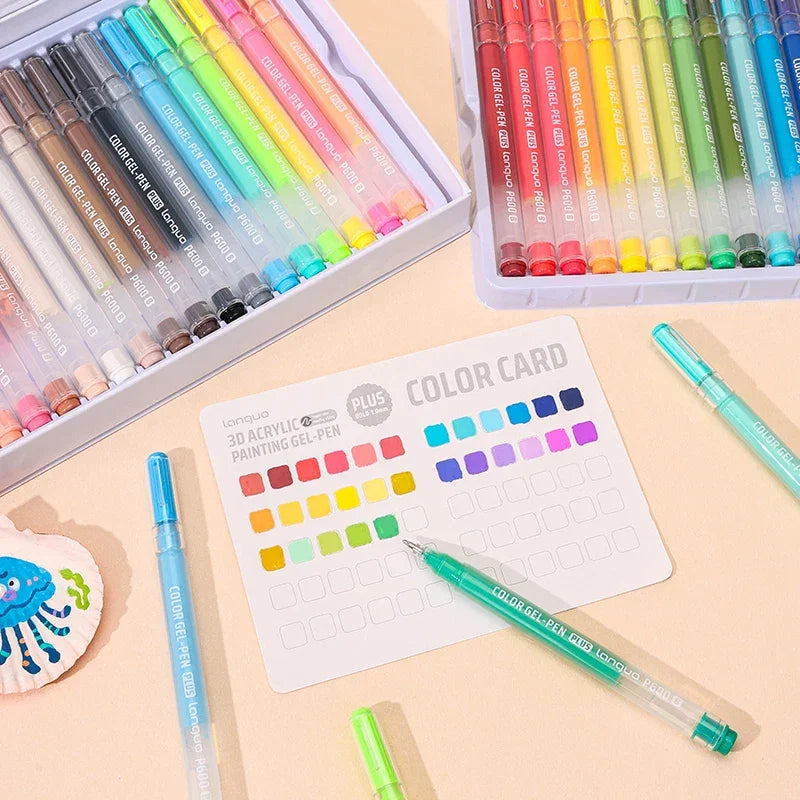 Buy The Best By Artsulli - Art is Long Life Short - Languo 3D Acrylic Gel Pen Large Capacity 1.0mm Painting Drawing Markers Writing Student