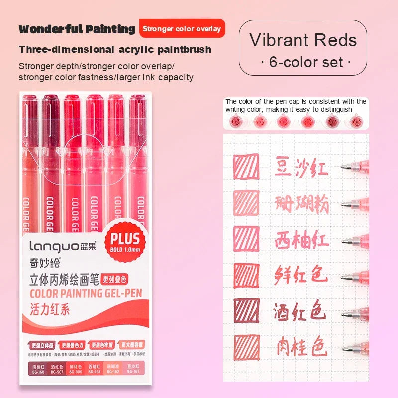 Buy The Best By Artsulli - Art is Long Life Short - Languo 3D Acrylic Gel Pen Large Capacity 1.0mm Painting Drawing Markers Writing Student