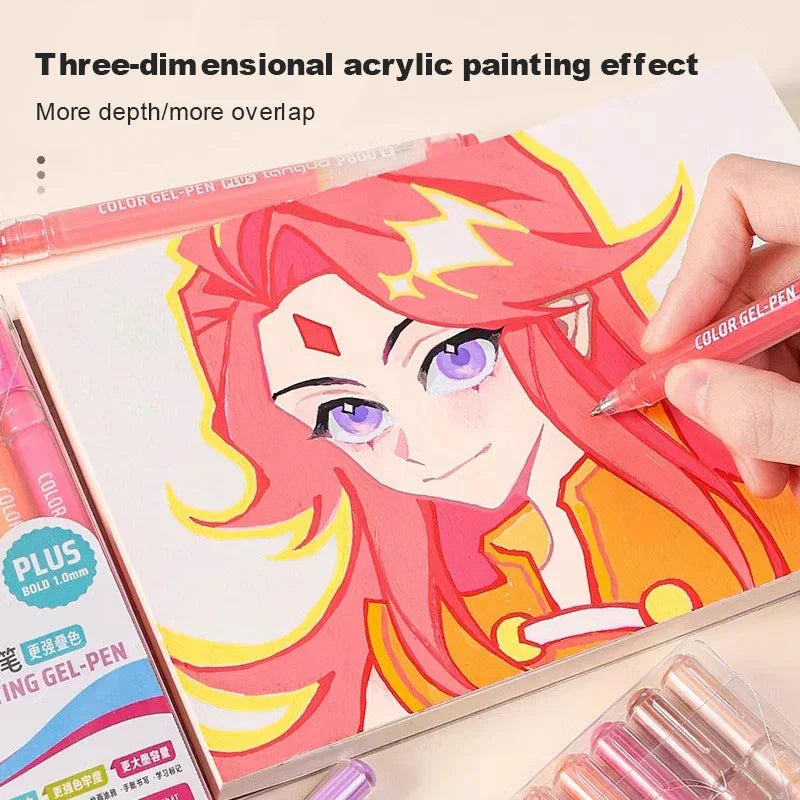 Buy The Best By Artsulli - Art is Long Life Short - Languo 3D Acrylic Gel Pen Large Capacity 1.0mm Painting Drawing Markers Writing Student