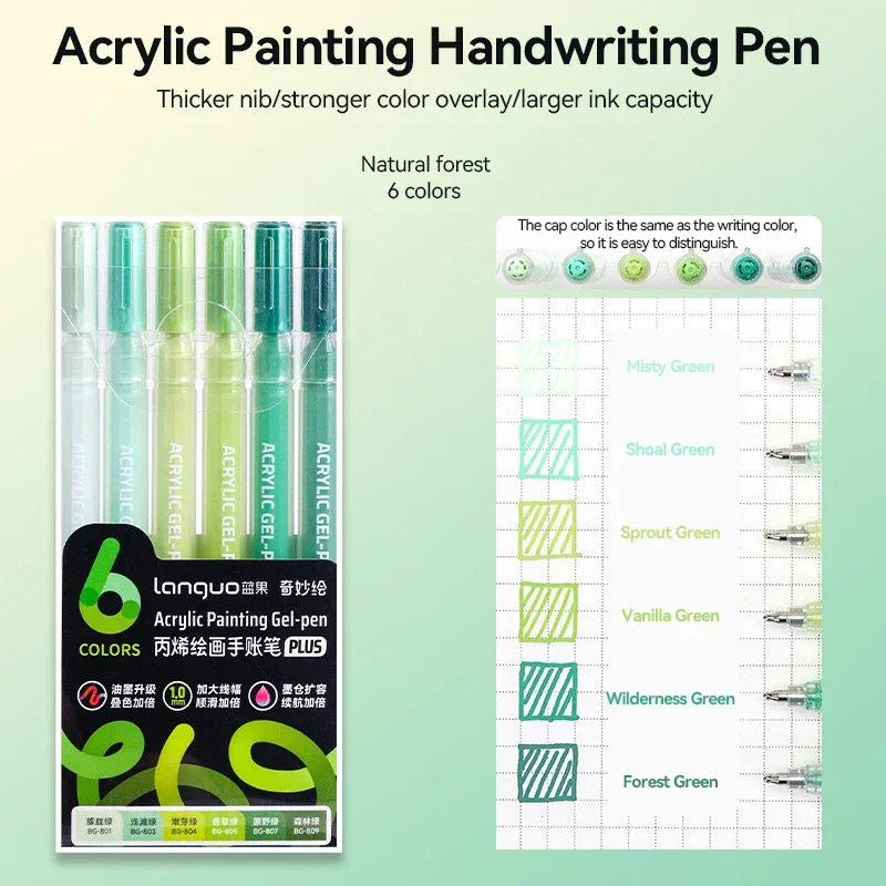 Buy The Best By Artsulli - Art is Long Life Short - Languo 90 Colors Painting Acrylic Gel Pens Large Capacity Ink Pen for Drawing Diary Diy