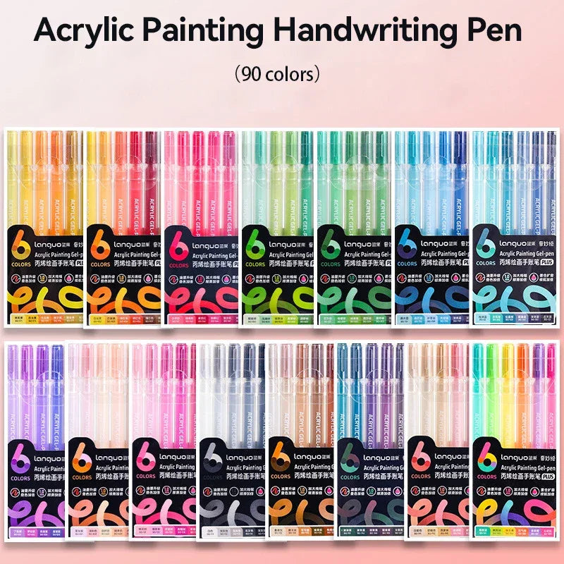 Buy The Best By Artsulli - Art is Long Life Short - Languo 90 Colors Painting Acrylic Gel Pens Large Capacity Ink Pen for Drawing Diary Diy