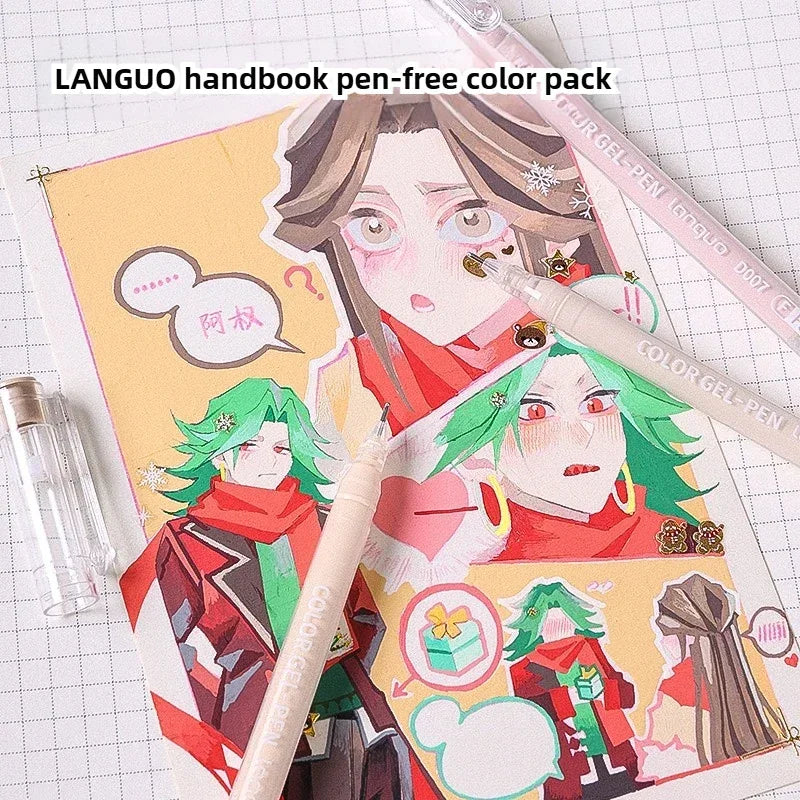 Buy The Best By Artsulli - Art is Long Life Short - LANGUO Aesthetic Overlayable Skin Tone Gel Pens High-Capacity Journaling Replacement