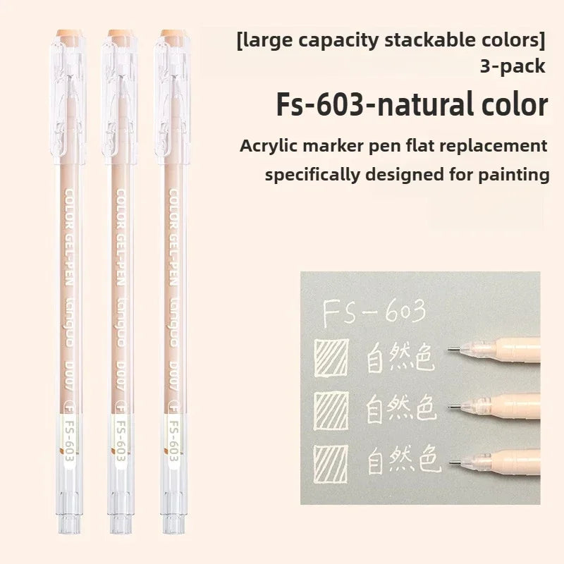 Buy The Best By Artsulli - Art is Long Life Short - LANGUO Aesthetic Overlayable Skin Tone Gel Pens High-Capacity Journaling Replacement