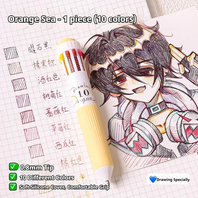 Buy The Best By Artsulli - Art is Long Life Short - Languo Ballpoint Pens 28 Color Cartoon 0.8mm Soft Grip Press Multicolor for Writing