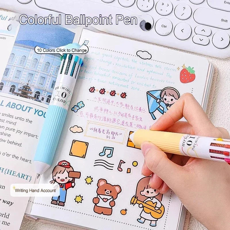 Buy The Best By Artsulli - Art is Long Life Short - Languo Ballpoint Pens 28 Color Cartoon 0.8mm Soft Grip Press Multicolor for Writing