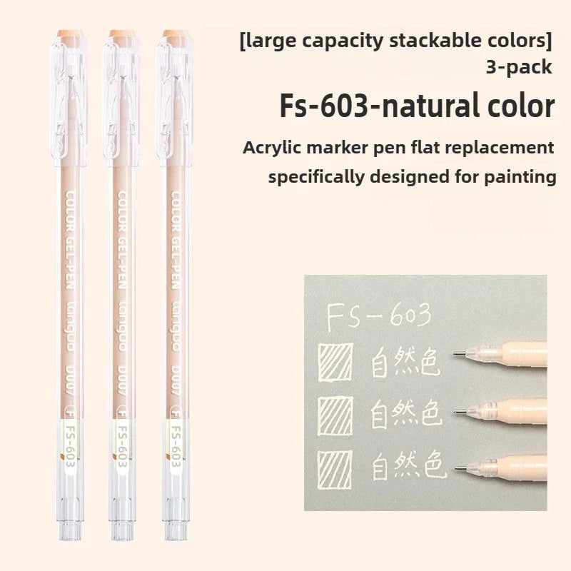 Buy The Best By Artsulli - Art is Long Life Short - LANGUO High-Capacity Overlayable Skin Tone Black Drawing Gel Pens for Marker