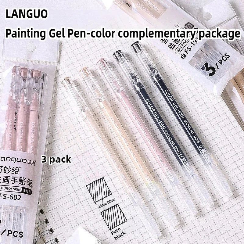 Buy The Best By Artsulli - Art is Long Life Short - LANGUO High-Capacity Overlayable Skin Tone Black Drawing Gel Pens for Marker