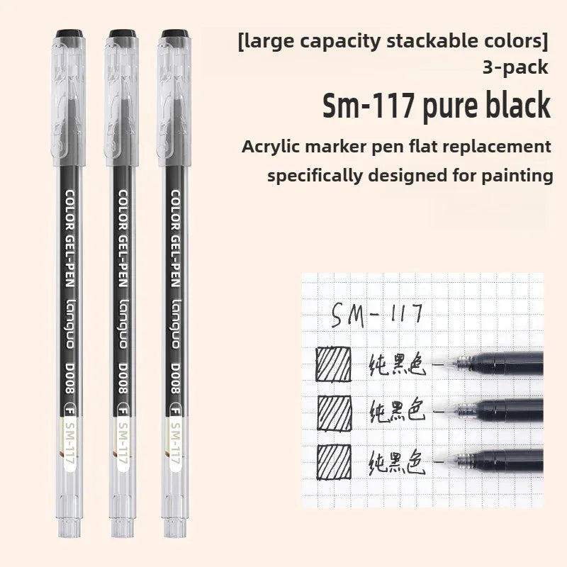 Buy The Best By Artsulli - Art is Long Life Short - LANGUO High-Capacity Overlayable Skin Tone Black Drawing Gel Pens for Marker