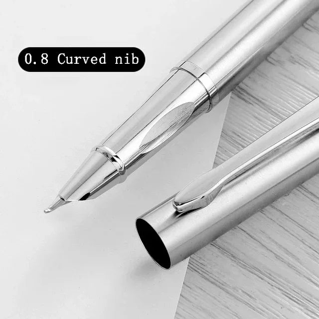 Buy The Best By Artsulli - Art is Long Life Short - Luxury Metal Fountain Pen 0.38/0.8/1.3mm Curved Nib Student Writing School Exercise