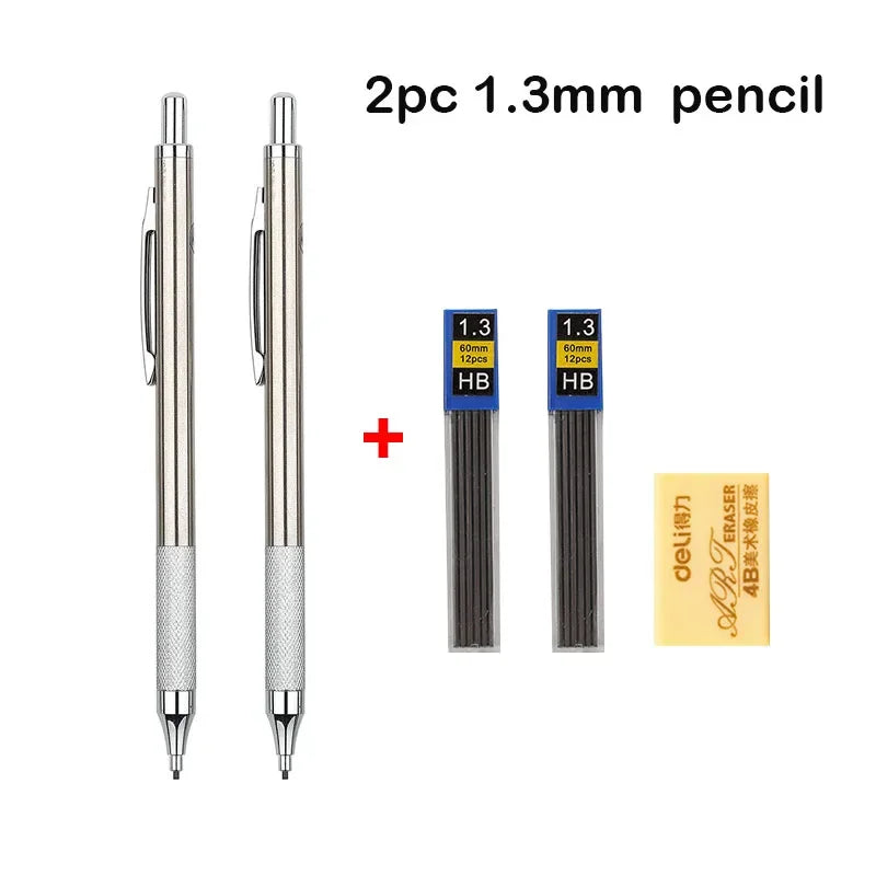 Buy The Best By Artsulli - Art is Long Life Short - Mechanical Pencil Set 0.3 0.5 0.7 0.9 1.3 2.0mm Full Metal Drawing Painting Automatic