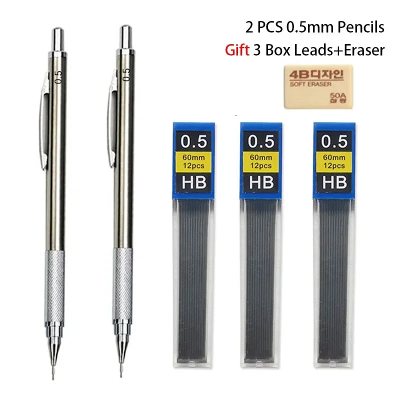 Buy The Best By Artsulli - Art is Long Life Short - Mechanical Pencil Set 0.3 0.5 0.7 0.9 1.3 2.0mm Full Metal Drawing Painting Automatic