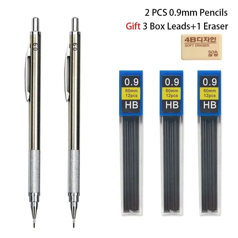 Buy The Best By Artsulli - Art is Long Life Short - Mechanical Pencil Set 0.3 0.5 0.7 0.9 1.3 2.0mm Full Metal Drawing Painting Automatic