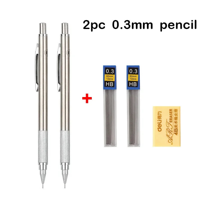 Buy The Best By Artsulli - Art is Long Life Short - Mechanical Pencil Set 0.3 0.5 0.7 0.9 1.3 2.0mm Full Metal Drawing Painting Automatic