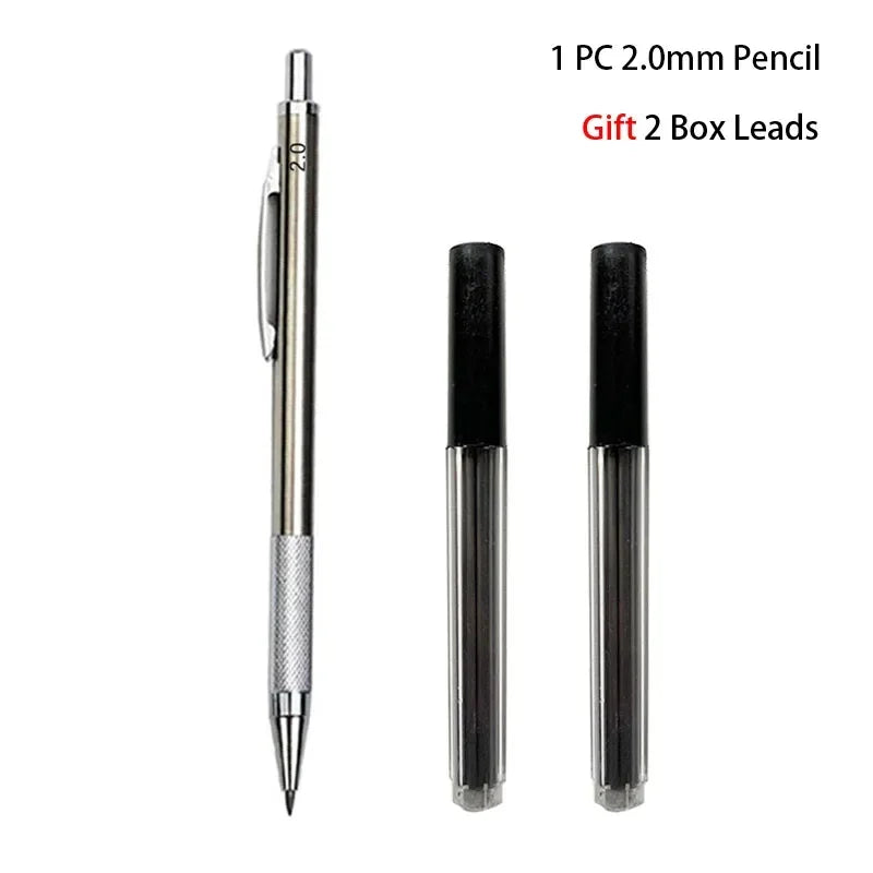 Buy The Best By Artsulli - Art is Long Life Short - Mechanical Pencil Set 0.3 0.5 0.7 0.9 1.3 2.0mm Full Metal Drawing Painting Automatic