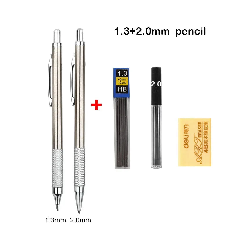 Buy The Best By Artsulli - Art is Long Life Short - Mechanical Pencil Set 0.3 0.5 0.7 0.9 1.3 2.0mm Full Metal Drawing Painting Automatic