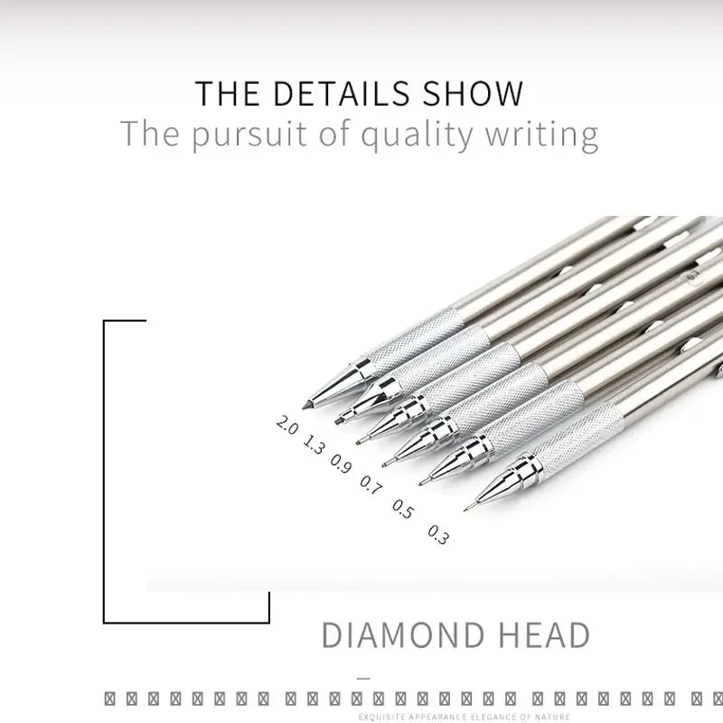 Buy The Best By Artsulli - Art is Long Life Short - Mechanical Pencil Set 0.3 0.5 0.7 0.9 1.3 2.0mm Full Metal Drawing Painting Automatic