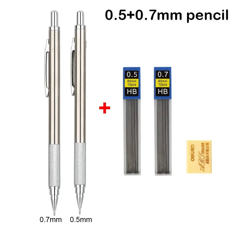Buy The Best By Artsulli - Art is Long Life Short - Mechanical Pencil Set 0.3 0.5 0.7 0.9 1.3 2.0mm Full Metal Drawing Painting Automatic