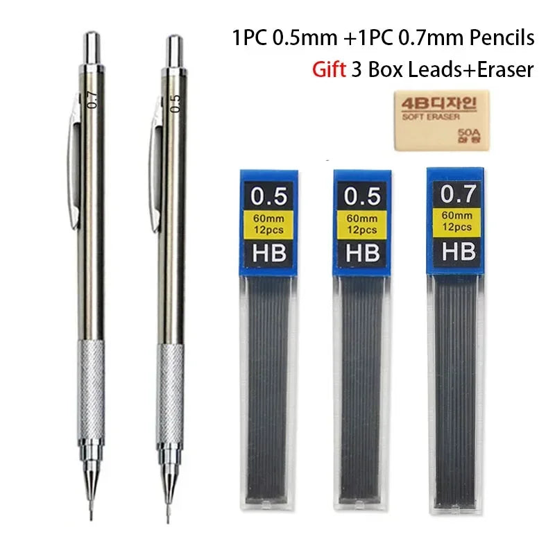Buy The Best By Artsulli - Art is Long Life Short - Mechanical Pencil Set 0.3 0.5 0.7 0.9 1.3 2.0mm Full Metal Drawing Painting Automatic