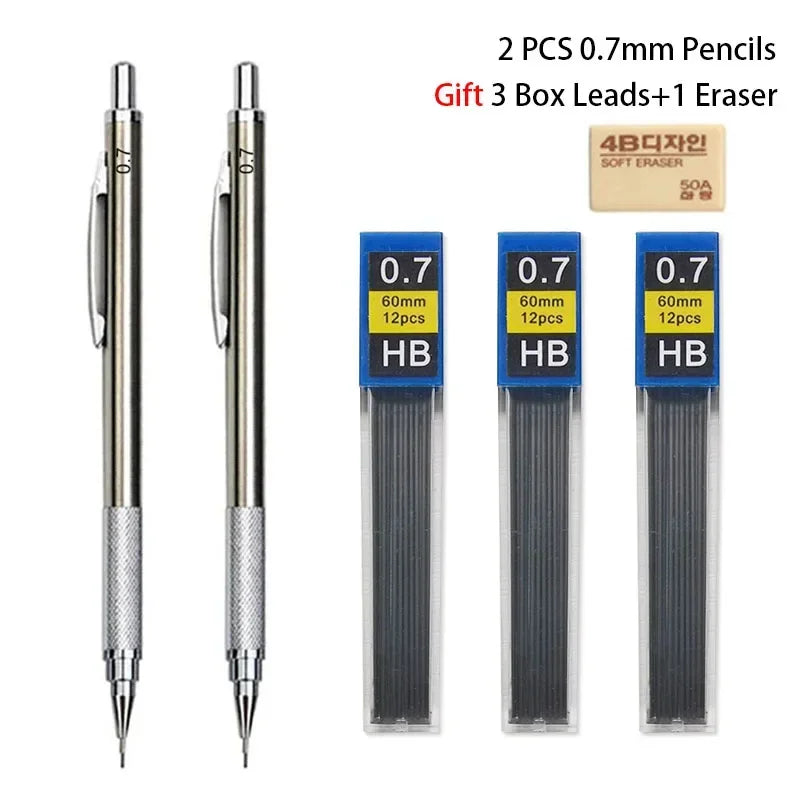 Buy The Best By Artsulli - Art is Long Life Short - Mechanical Pencil Set 0.3 0.5 0.7 0.9 1.3 2.0mm Full Metal Drawing Painting Automatic