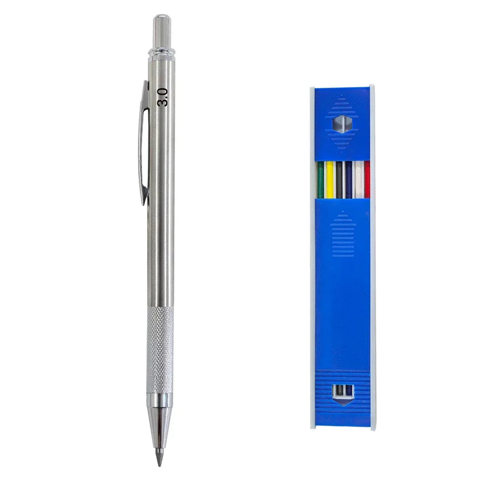 Buy The Best By Artsulli - Art is Long Life Short - Mechanical Pencil Set 3.0mm Full Metal Drawing Painting Automatic with Leads Office