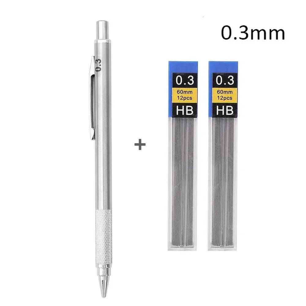 Buy The Best By Artsulli - Art is Long Life Short - Metal Mechanical Pencil 0.3/0.5/0.7/0.9/1.3/2.0mm Drawing Automatic Replacement HB