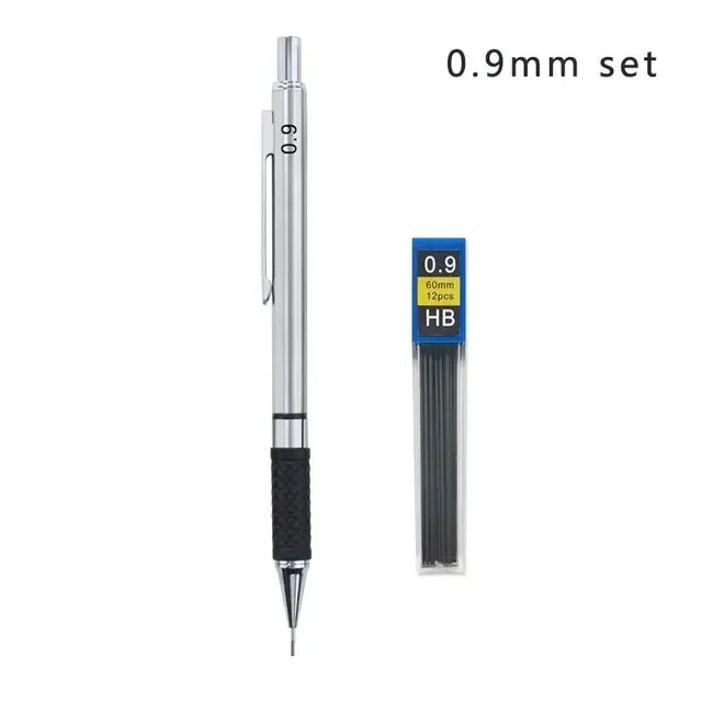 Buy The Best By Artsulli - Art is Long Life Short - Metal Mechanical Pencil set with pencil grip Leads Drawing Student Office Supplies