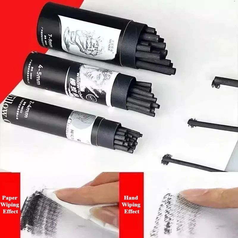 Buy The Best By Artsulli - Art is Long Life Short - MLSIKE Charcoal Sticks Willow Bars Soft Pen for Drawing Sketching Shading Artists