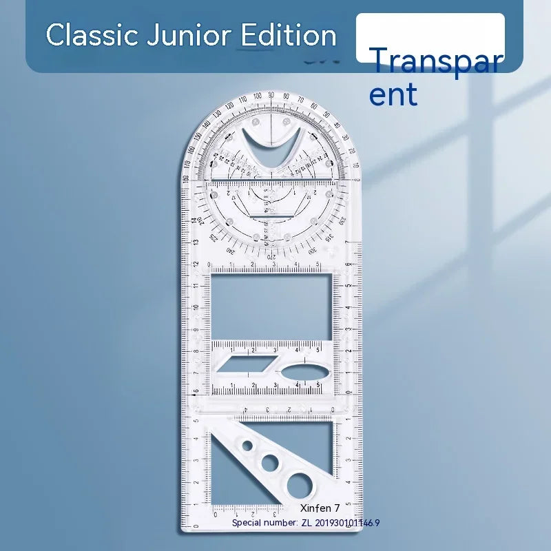 Buy The Best By Artsulli - Art is Long Life Short - Multifunctional Geometric Function Ruler Set Mathematics Drawing Template Measuring