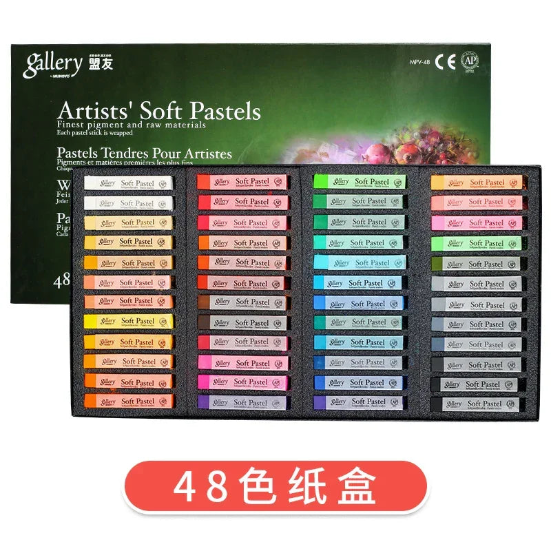 Buy The Best By Artsulli - Art is Long Life Short - Mungyo Gallery Soft Pastel Squares Chalk 24/36/48 Colors for Painting Drawing Blending