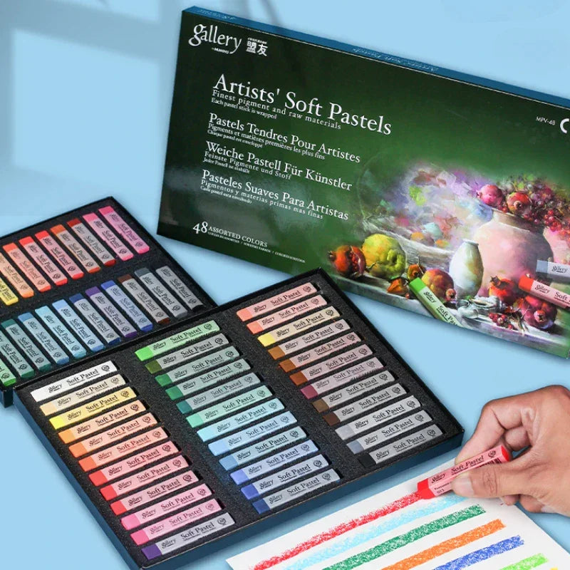 Buy The Best By Artsulli - Art is Long Life Short - Mungyo Gallery Soft Pastel Squares Chalk 24/36/48 Colors for Painting Drawing Blending