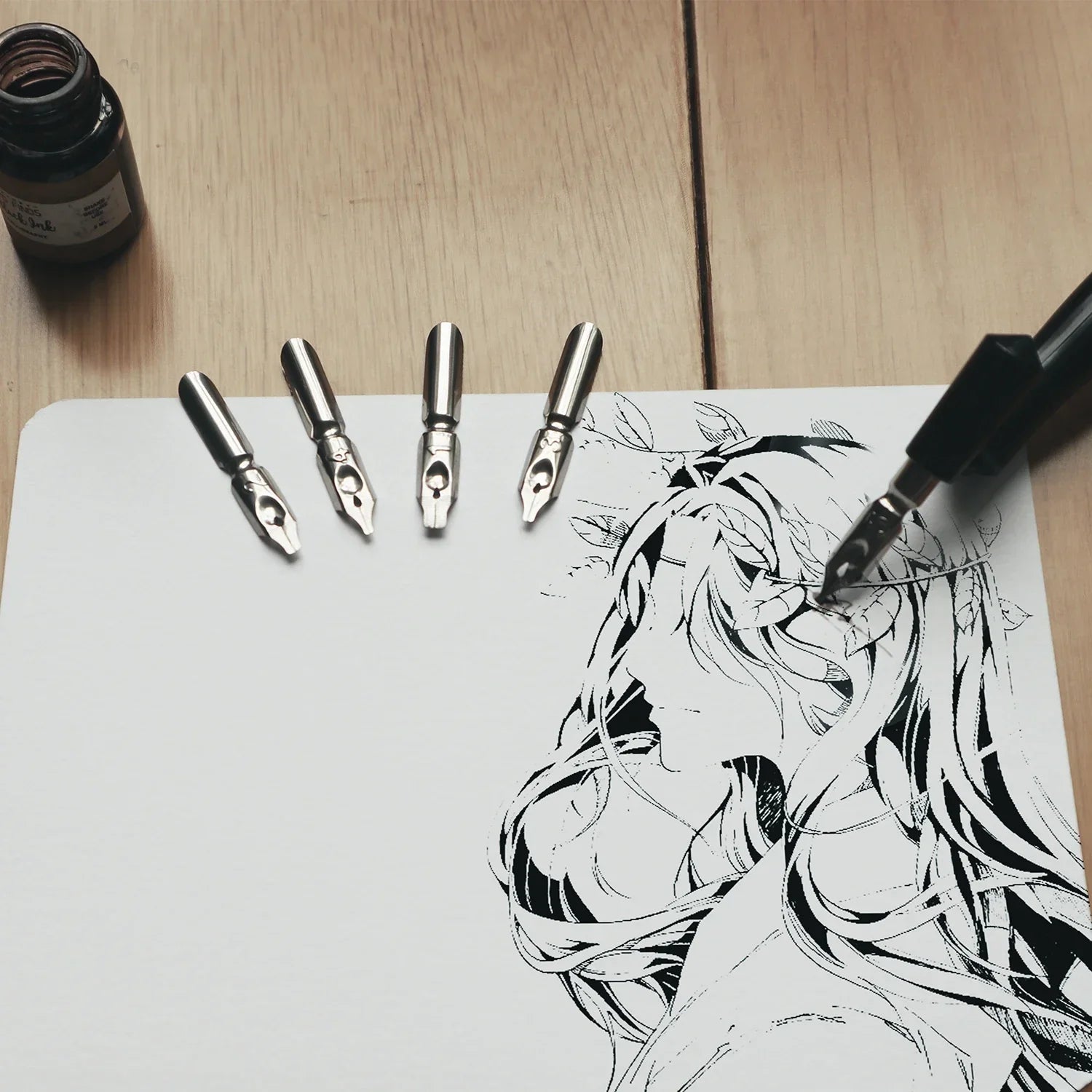 Buy The Best By Artsulli - Art is Long Life Short - New Arrival Dip Pen Manga Calligraphy Holder + 6 Nibs for Lettering Sketching Drawing