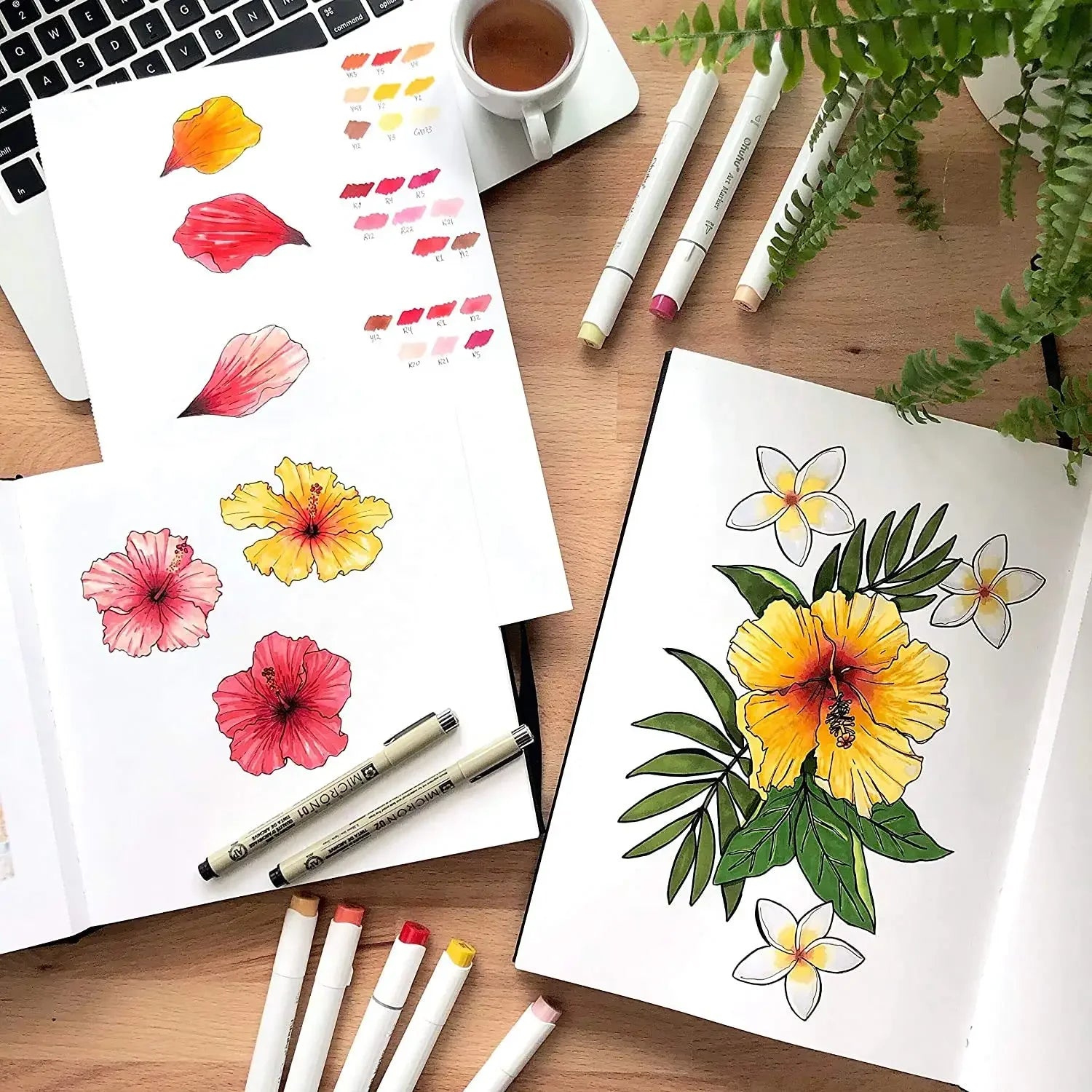 Buy The Best By Artsulli - Art is Long Life Short - Ohuhu Marker Pads Sketchbook Hardcover Notebook Student Painting Drawing Watercolor