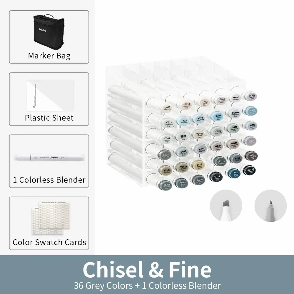 Buy The Best By Artsulli - Art is Long Life Short - Ohuhu Oahu Marker Pen Alcohol Markers Color Set Dual Tips Felt Sketching Drawing