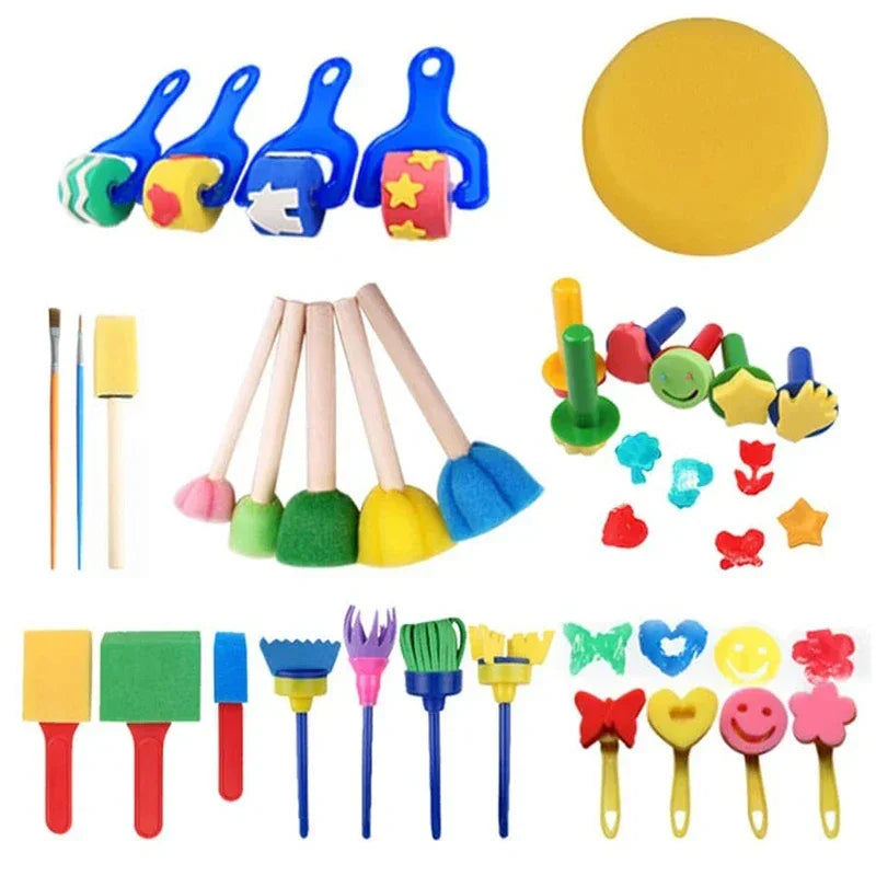 Buy The Best By Artsulli - Art is Long Life Short - Painting Sponge Brush Set EVA Stamp Children Drawing Toys Supplies Graffiti Roller