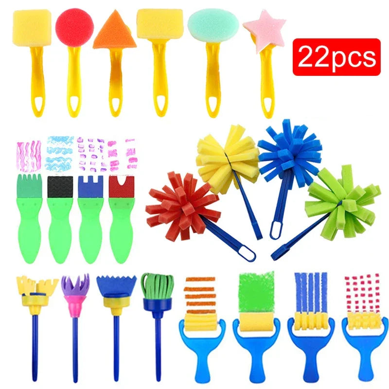 Buy The Best By Artsulli - Art is Long Life Short - Painting Sponge Brush Set EVA Stamp Children Drawing Toys Supplies Graffiti Roller