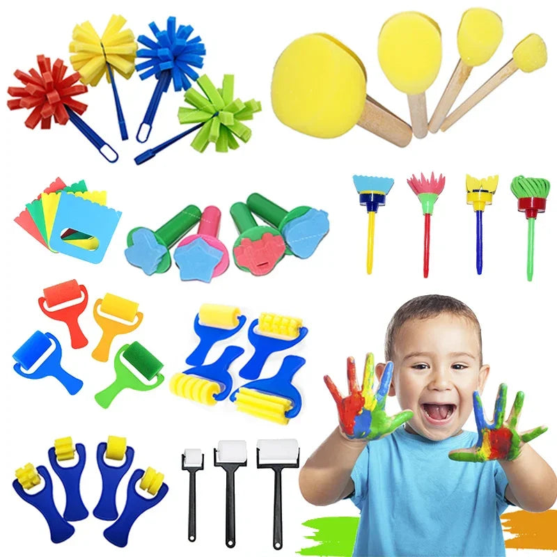 Buy The Best By Artsulli - Art is Long Life Short - Painting Sponge Brush Set EVA Stamp Children Drawing Toys Supplies Graffiti Roller