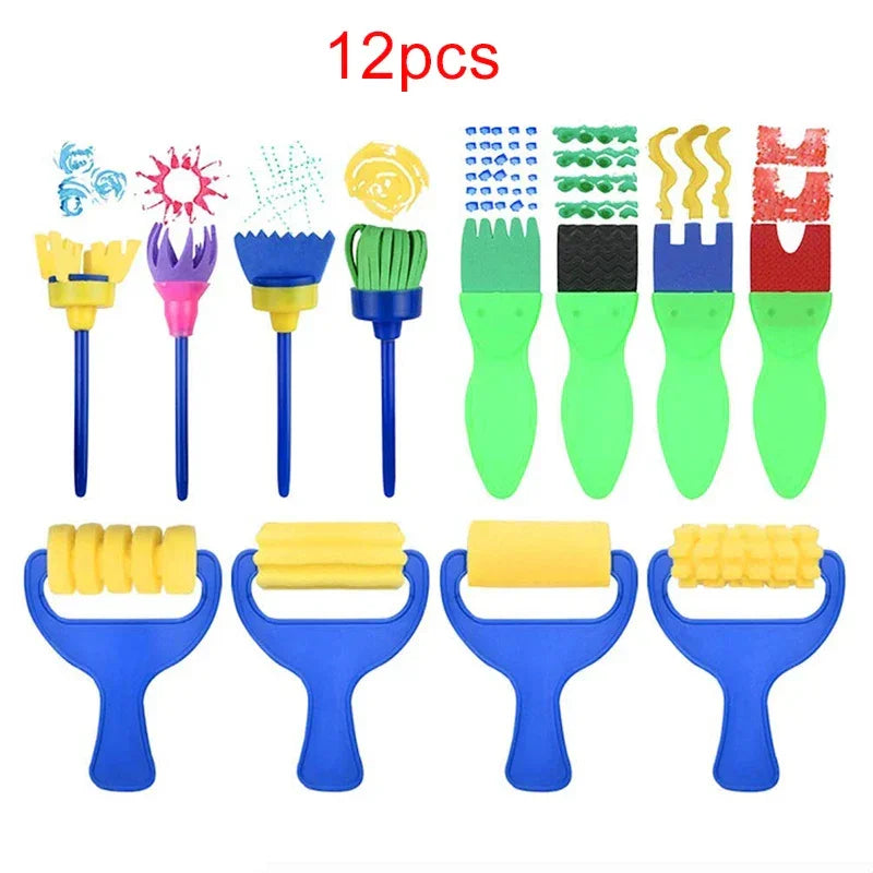 Buy The Best By Artsulli - Art is Long Life Short - Painting Sponge Brush Set EVA Stamp Children Drawing Toys Supplies Graffiti Roller