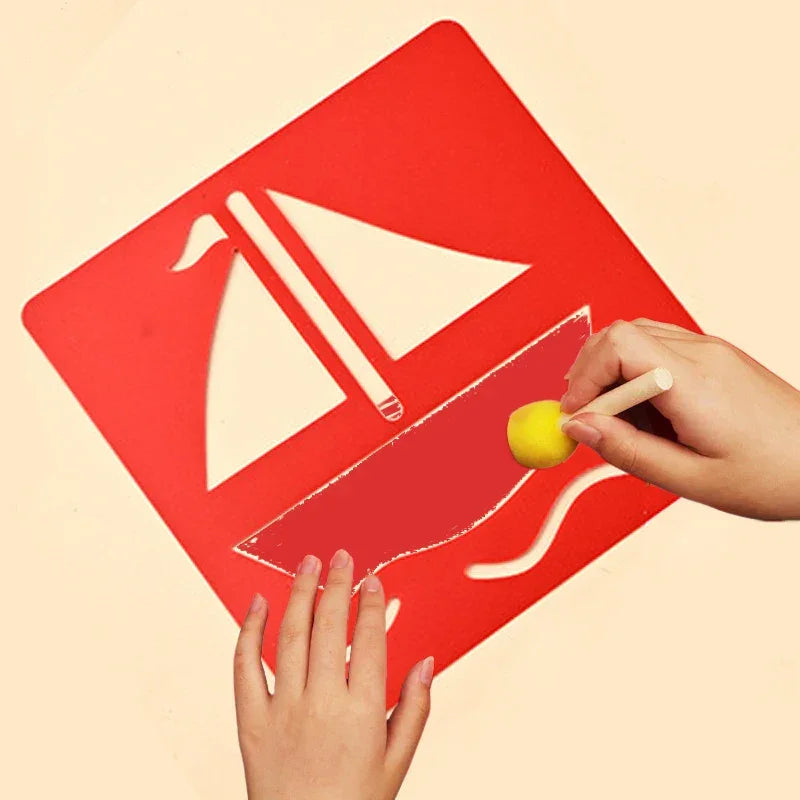 Buy The Best By Artsulli - Art is Long Life Short - Painting Sponge Seal Brush Kit Pigment Printing Cultural Education DIY Supplies Drawing