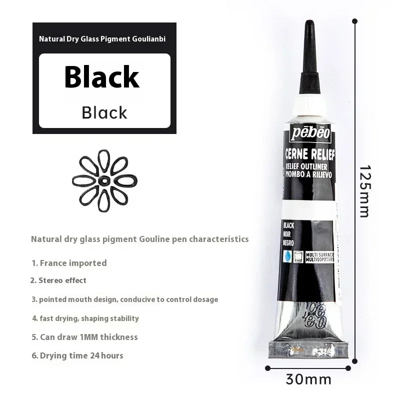 Buy The Best By Artsulli - Art is Long Life Short - PEBEO Acrylic Paint 20 ML Waterproof Tube Wood/Canvas/Fabric Painting Rich Glass
