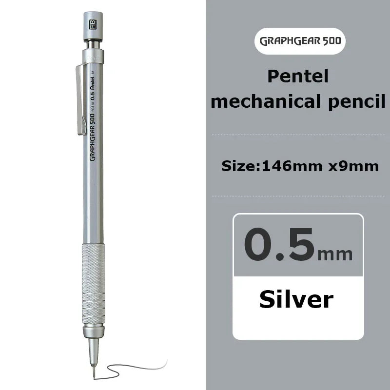 Buy The Best By Artsulli - Art is Long Life Short - Pentel Mechanical Pencil GraphGear 500 Non-Breakable Lead Auto Pencils Professional